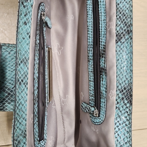 JUDITH RIPKA Snakeskin Python Embossed Leather Shoulder  Bag - Picture 14 of 15